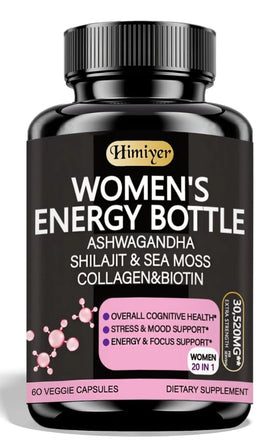 Complément alimentaire pour femme énergie 60 capsules végétales, vue avant