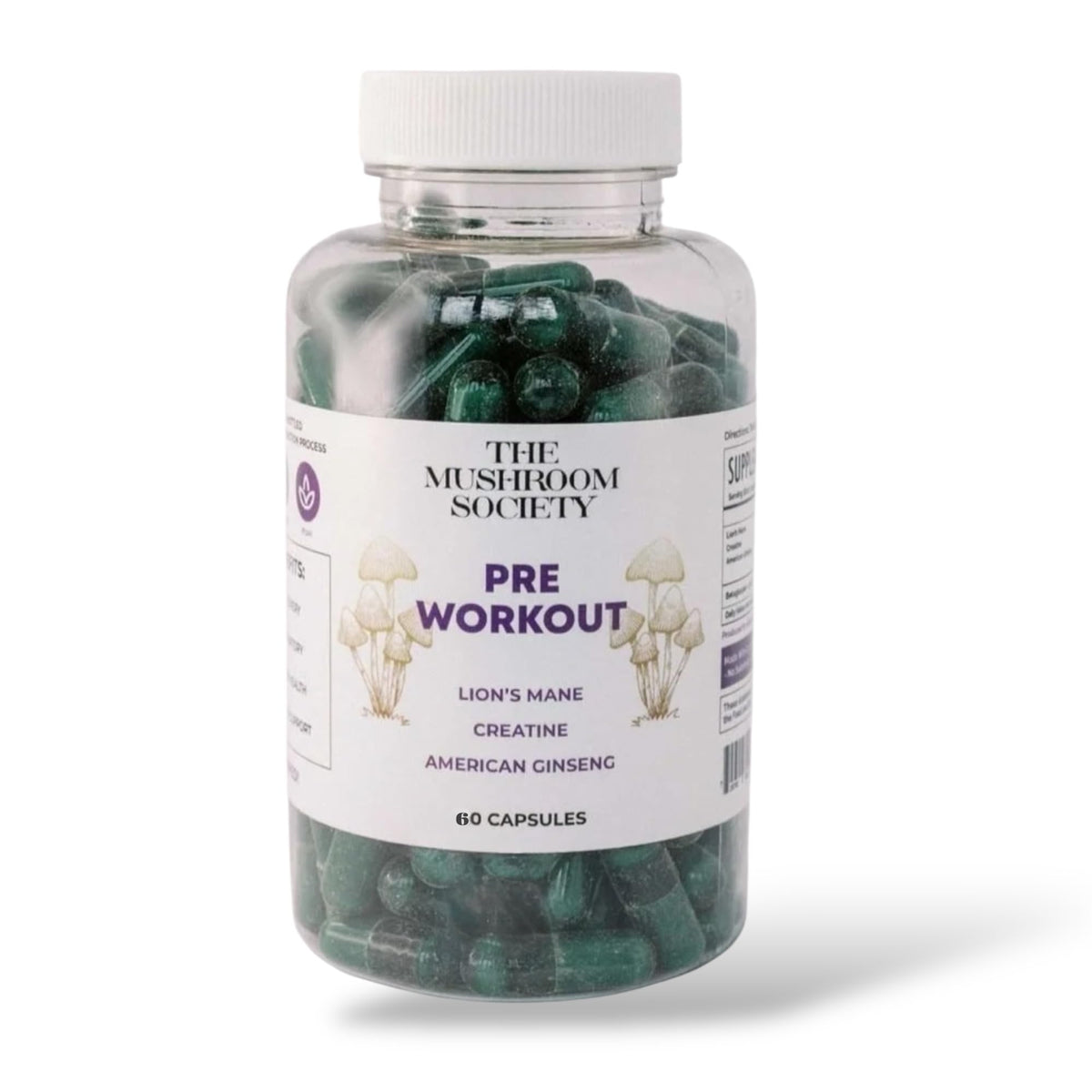 Complément alimentaire pré-workout The Mushroom Society 60 capsules végétales