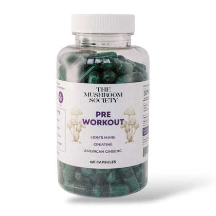 Complément alimentaire pré-workout The Mushroom Society 60 capsules végétales