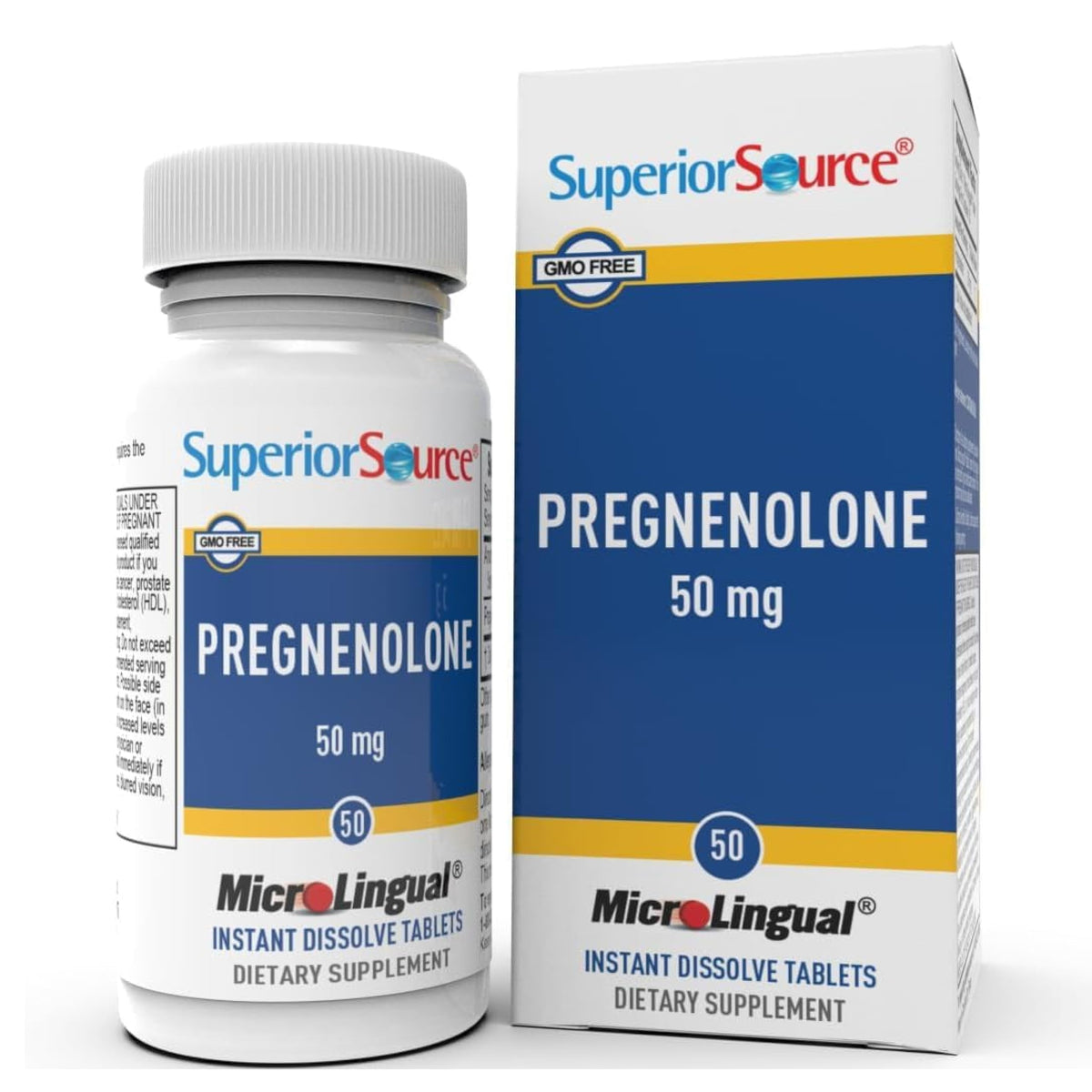 Complément Alimentaire Pregnenolone 50 mg - Boîte de 50 comprimés sublinguales