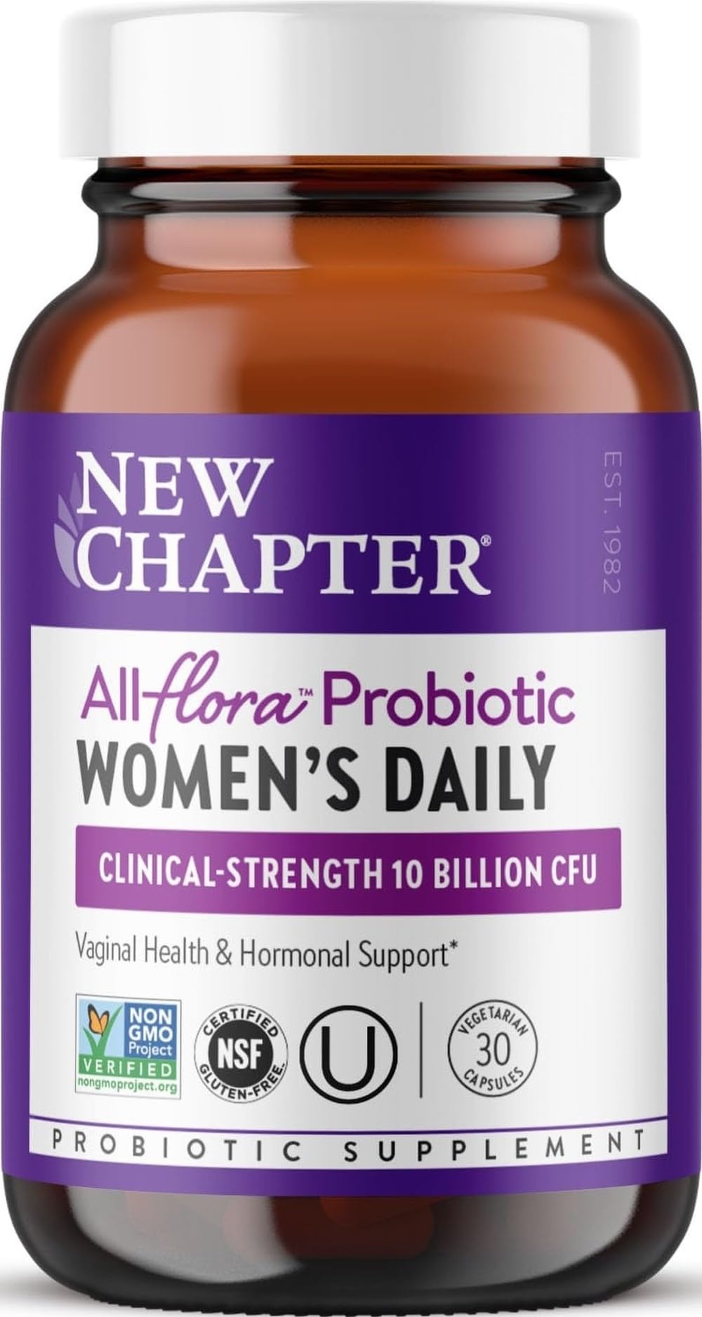 Complément Alimentaire Probiotique Femme New Chapter 30 Capsules vue avant