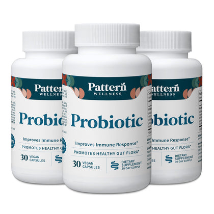 Complément alimentaire probiotique Pattern Wellness 90 capsules végétales