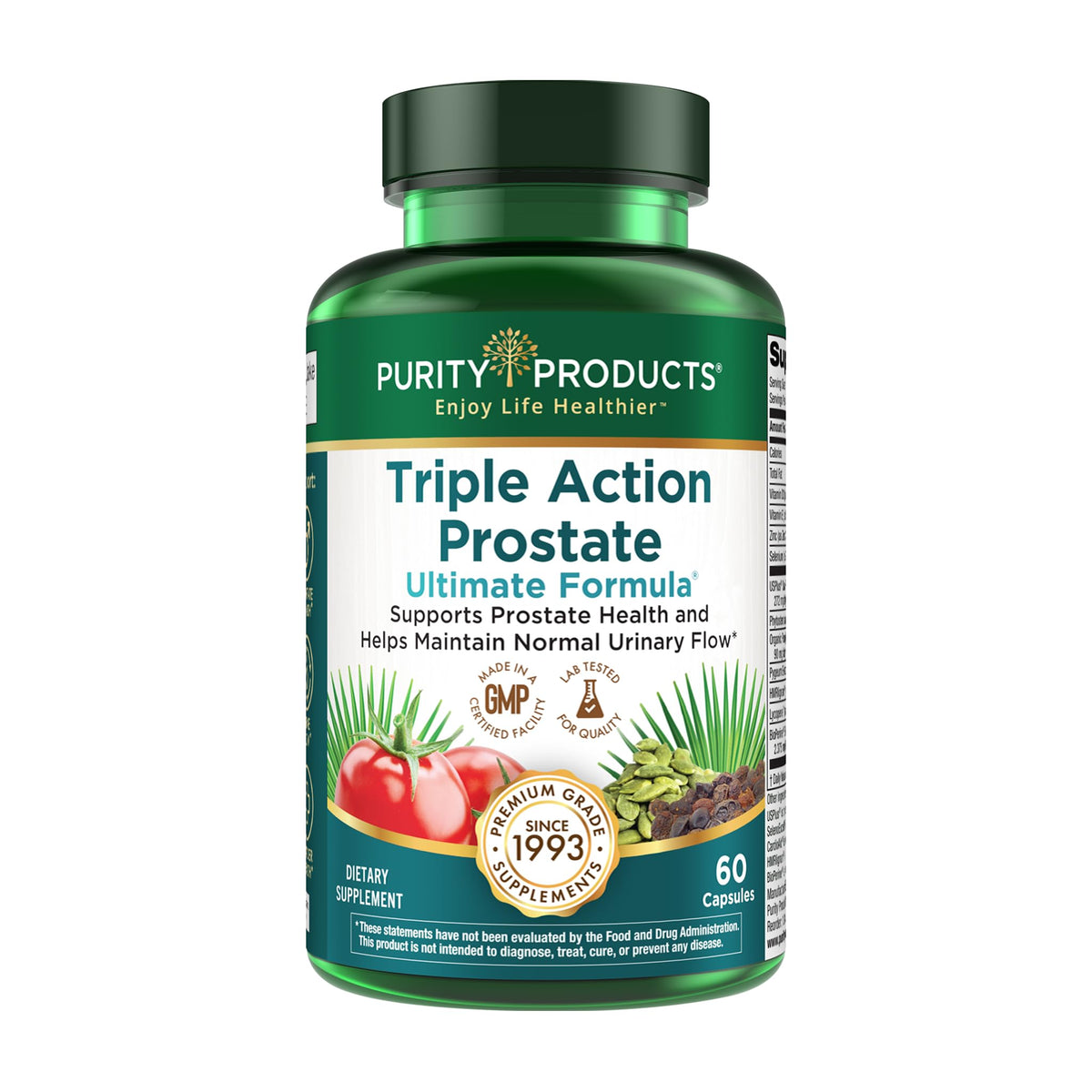 Complément alimentaire Purity Products Prostate 40+ 68g vue de face