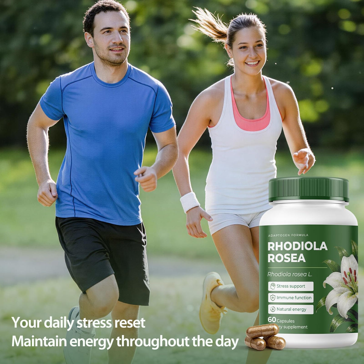Complément alimentaire Rhodiola Rosea NOQONME, en milieu naturel
