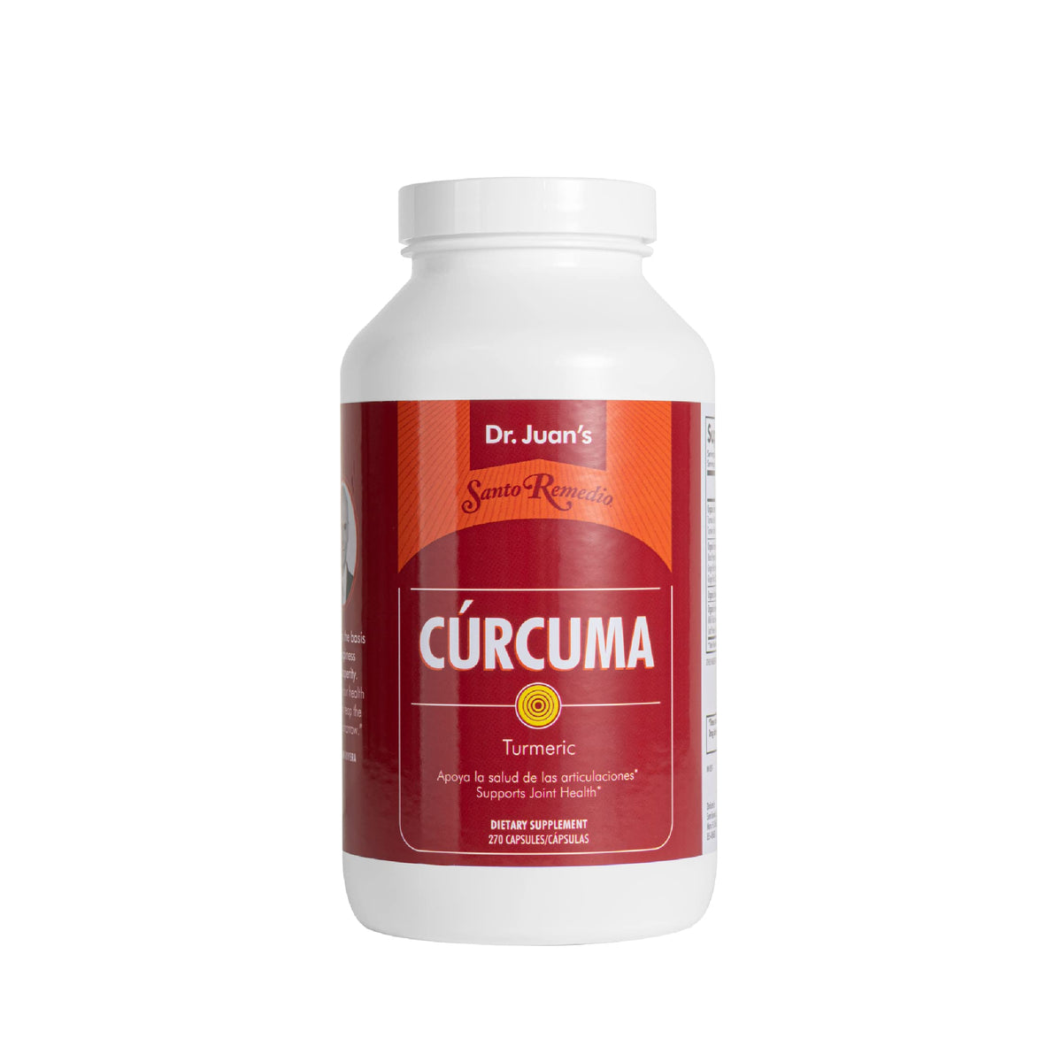 Complément alimentaire Santo Remedio Curcuma 90 gélules devant un fond neutre