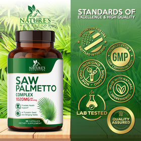 Complément alimentaire Saw Palmetto avec extrait d'ortie et de graines de citrouille