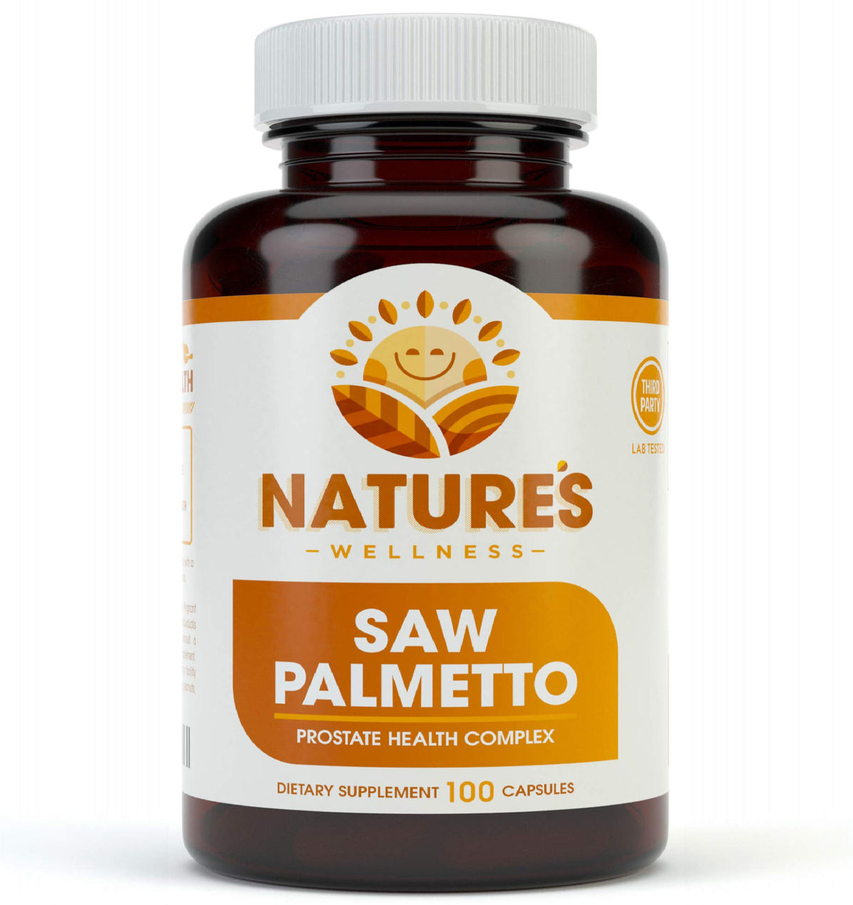 Complément alimentaire Saw Palmetto de Natures Wellness, 1000mg, packaging avant