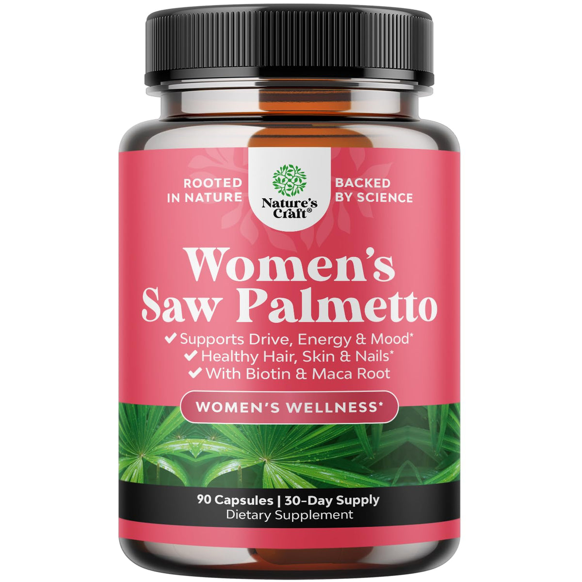Complément alimentaire Saw Palmetto pour femmes - 90 capsules