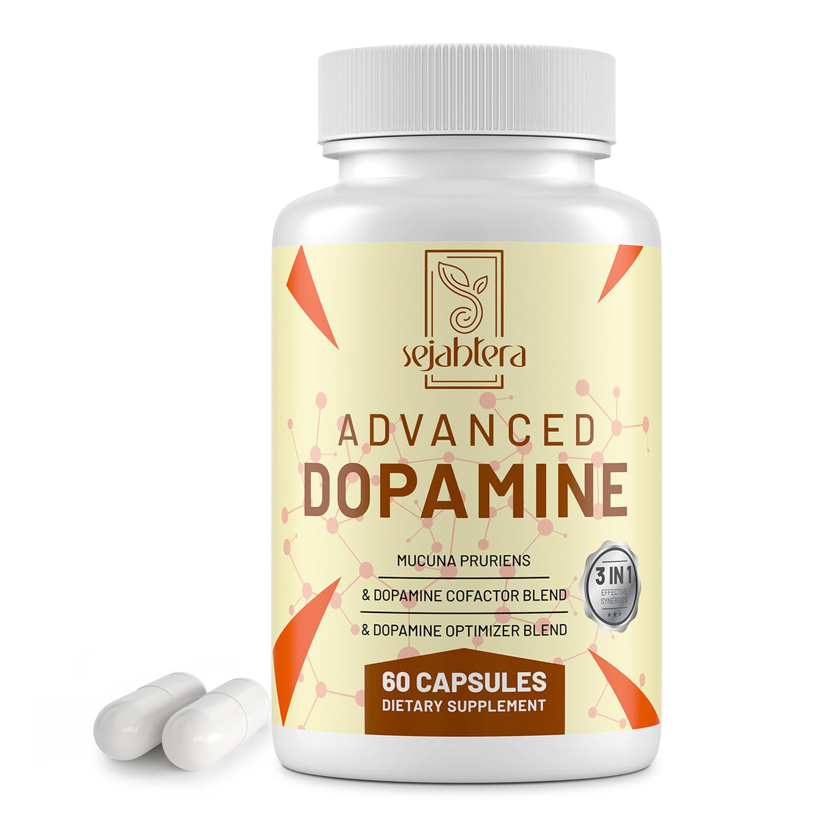 Complément alimentaire Sejahtera Dopamine 60 capsules vue avant