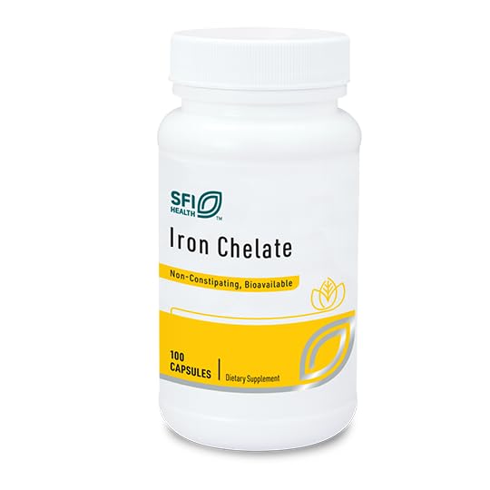 Complément alimentaire SFI Health Fer Bisglycinate 100 capsules, vue de face