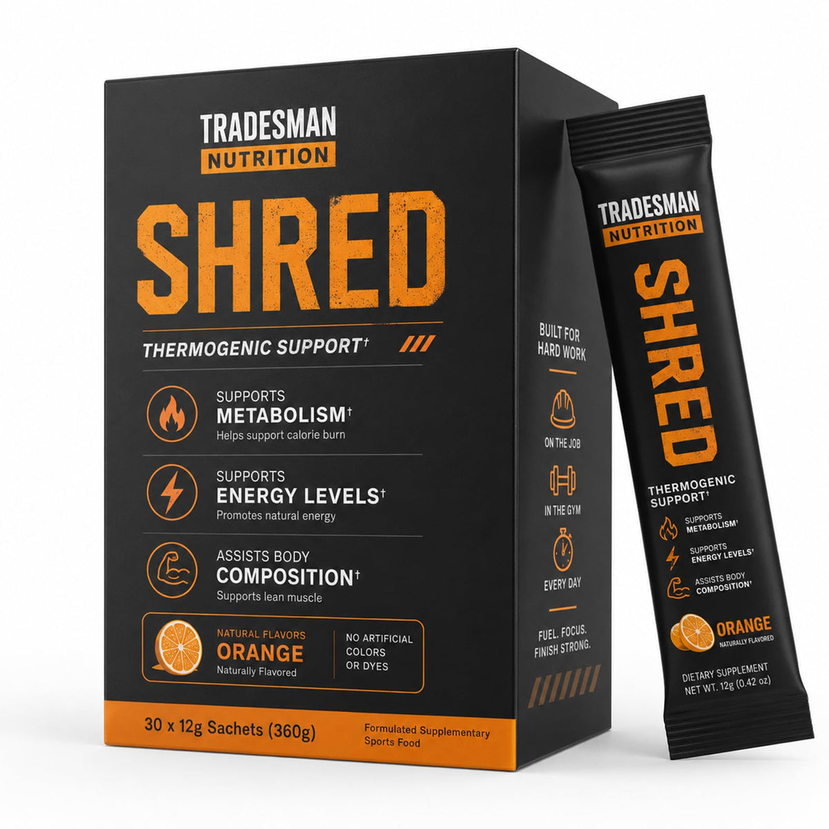 Complément alimentaire Shred TRADESMAN NUTRITION sachets de 12g