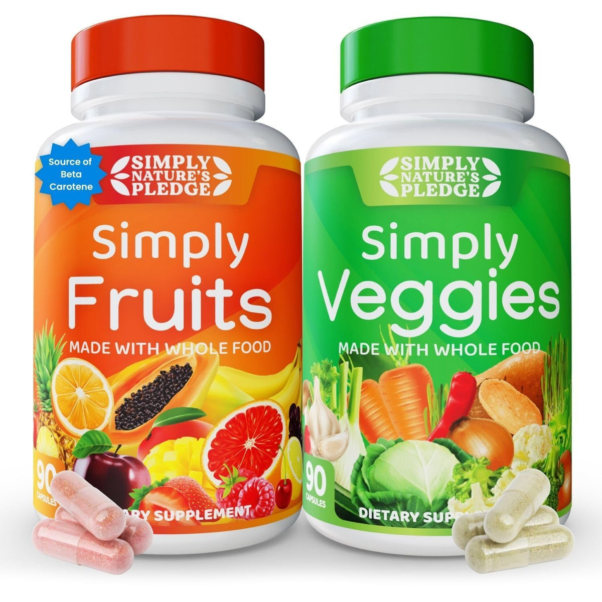 Complément Alimentaire Simply Nature's Pledge Fruits & Légumes 90 Comprimés vue avant