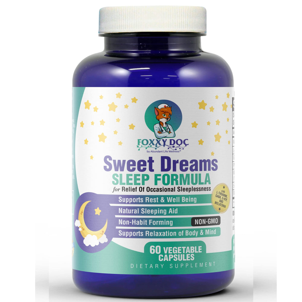 Complément alimentaire sommeil Dr. Valerie Nelson, boîte de 60 capsules