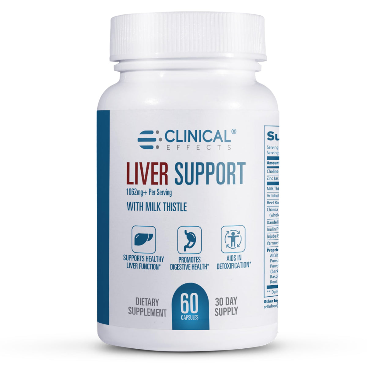 Complément Alimentaire Soutien Hépatique Clinical Effects 60 Capsules Végétales