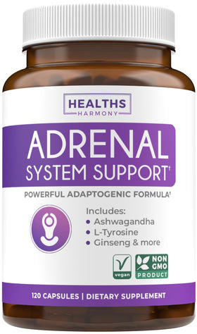 Complément Alimentaire Soutien Surrénalien Healths Harmony 120 capsules vue de face