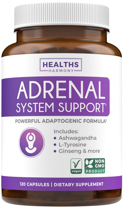 Complément Alimentaire Soutien Surrénalien Healths Harmony 120 capsules vue de face
