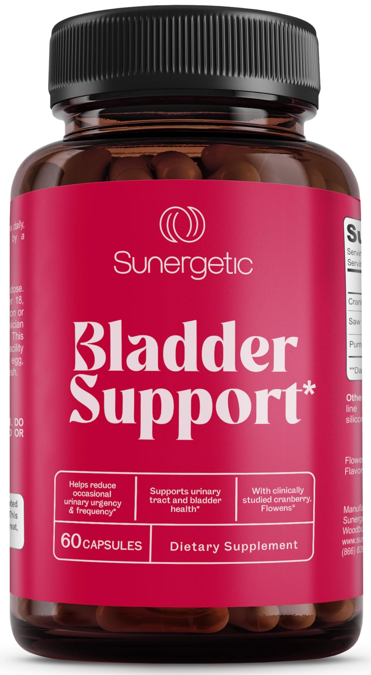 Complément alimentaire Sunergetic soutien vésical 60 capsules vue de face