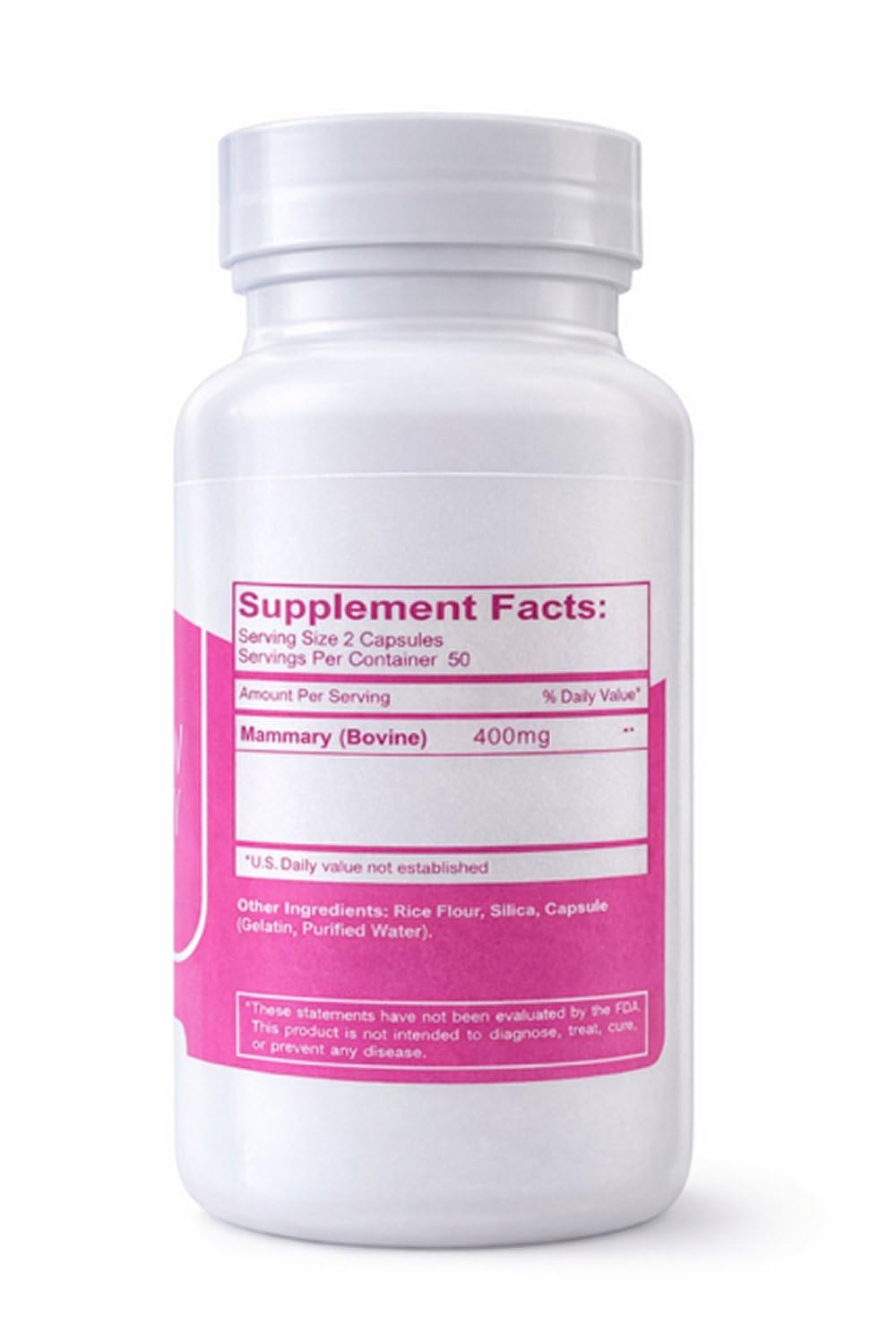 Complément Alimentaire Super R Glandulaire Bovin 400 mg - vue arrière