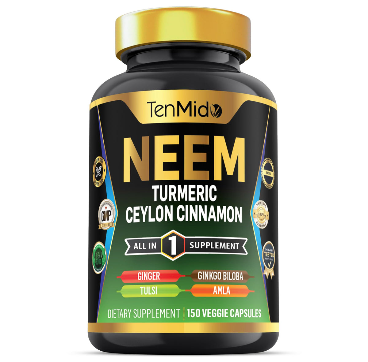 Complément alimentaire Tenmido Neem 8 en 1 vue de face