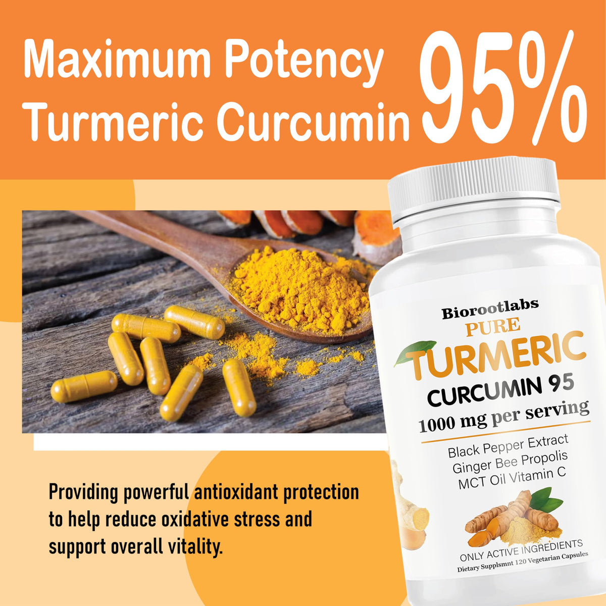 Complément alimentaire TEYAOE Curcuma avec étiquette visible