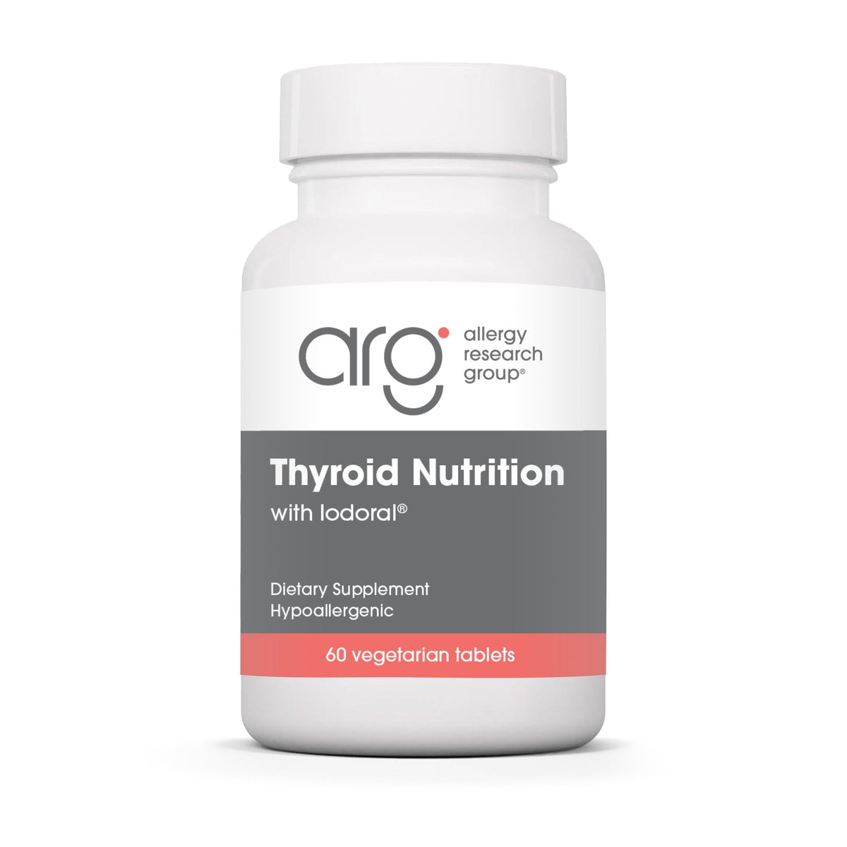 Complément alimentaire thyroïdien Allergy Research Group 60 capsules vue de face
