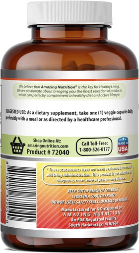 Complément Alimentaire Vitamine C 1000 mg Amazing Nutrition étiquette arrière