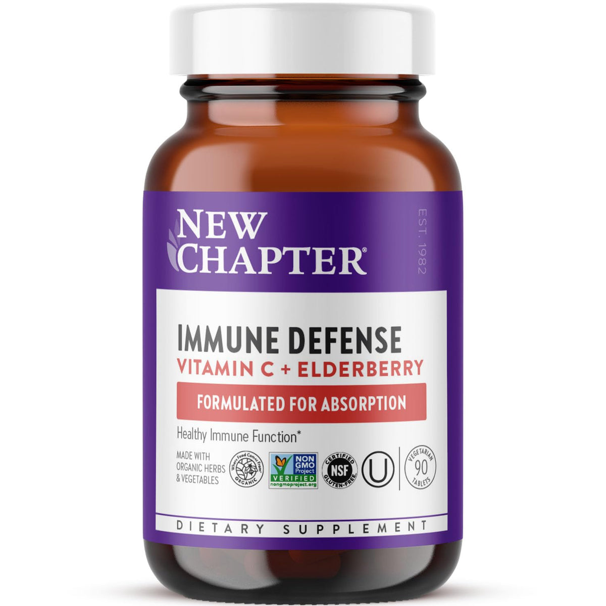 Complément alimentaire Vitamine C New Chapter 90 capsules vue de face