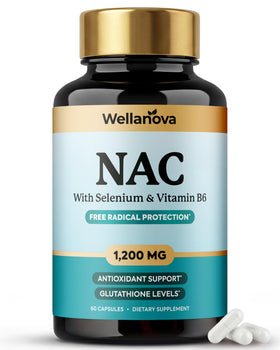 Complément alimentaire Wellanova NAC 1 200 mg, vue avant de l'emballage