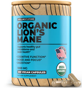 Complément alimentaire Wellnest.Store Champignon Hericium 200 capsules