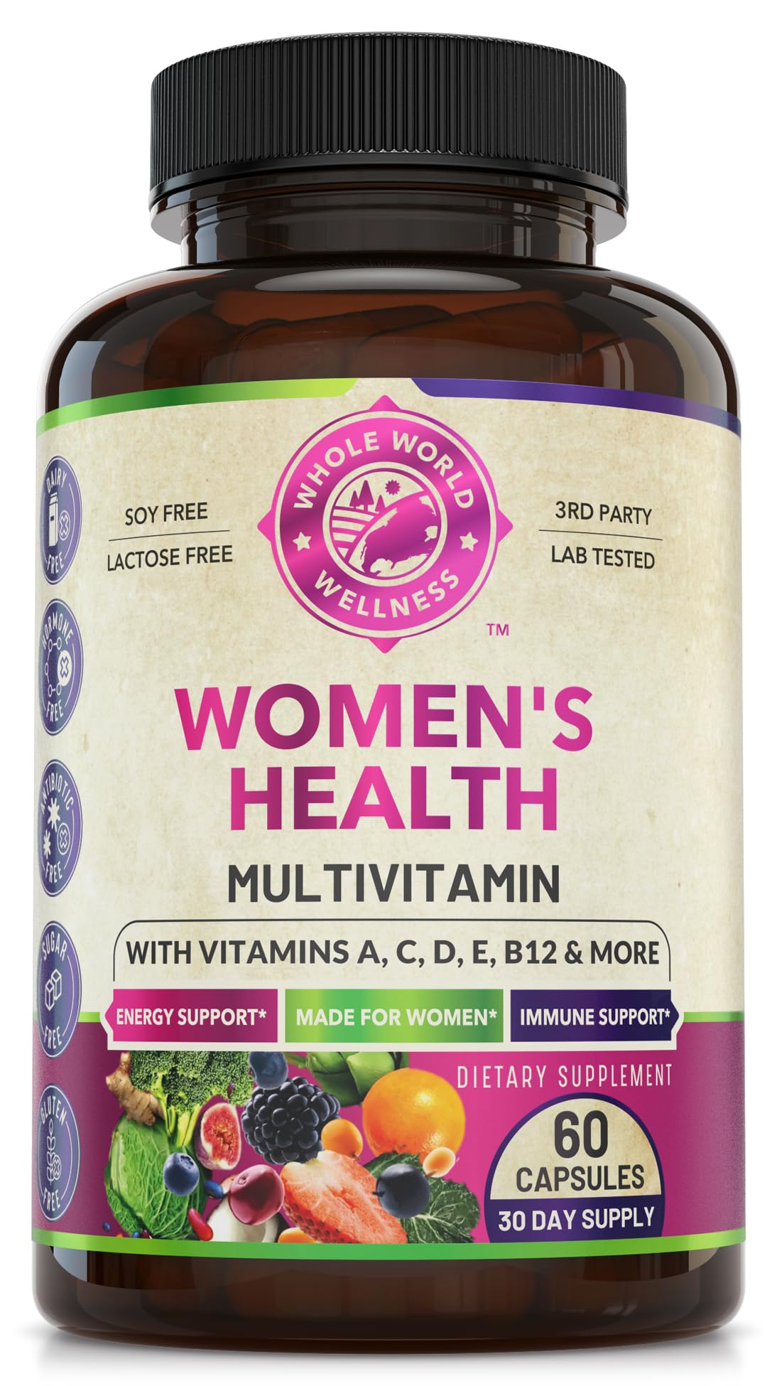 Complément alimentaire WHOLE WORLD WELLNESS Multivitamine Femme 84g, vue de face