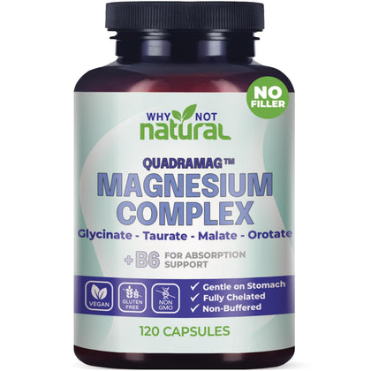 Complément alimentaire Why Not Natural Magnésium 300 mg 120 capsules vue de face