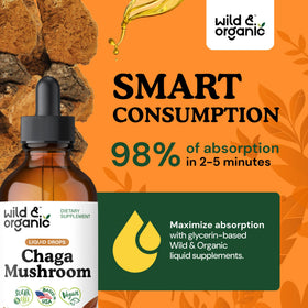 Complément alimentaire Wild & Organic Chaga avec pipette