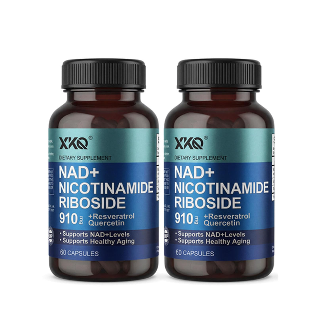Complément alimentaire XKQ NAD+ 910mg avec Resvératrol, vue avant