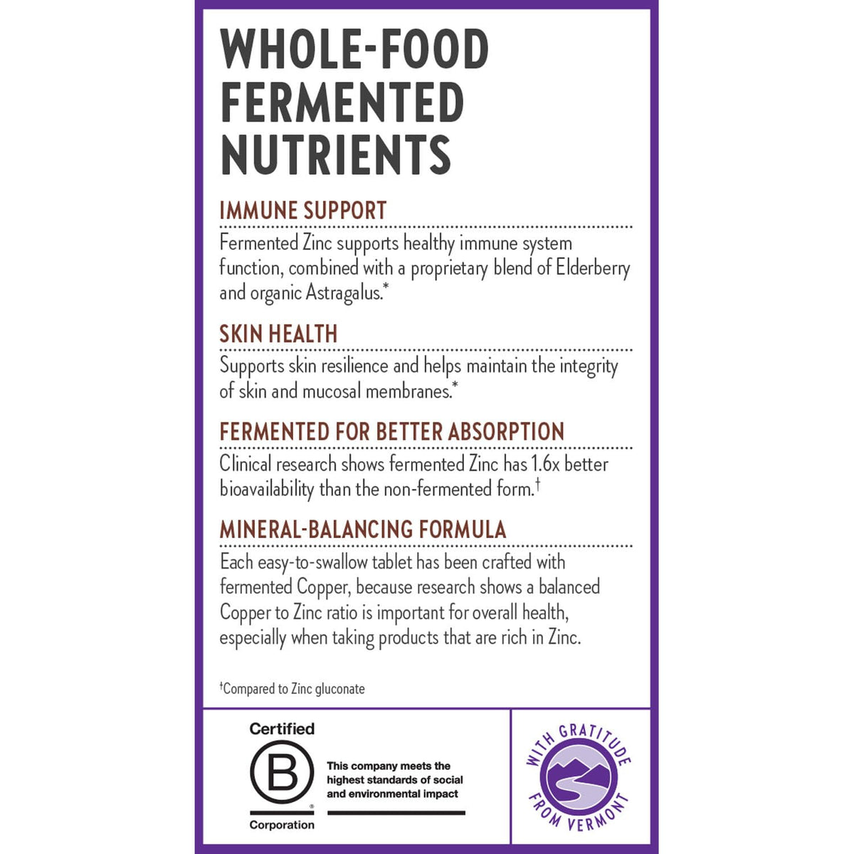 Complément Alimentaire Zinc Fermenté New Chapter sur un comptoir
