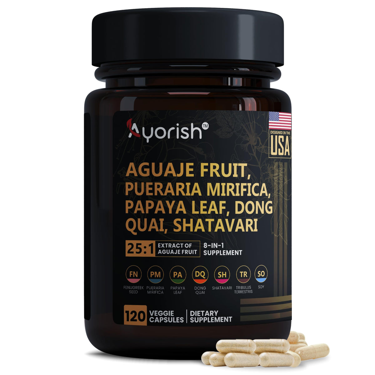 Complément Ayorish Aguaje 1000mg 25:1 vue de face