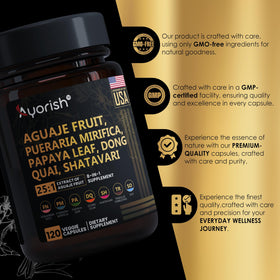 Complément Ayorish Aguaje 1000mg avec des feuilles de papaye