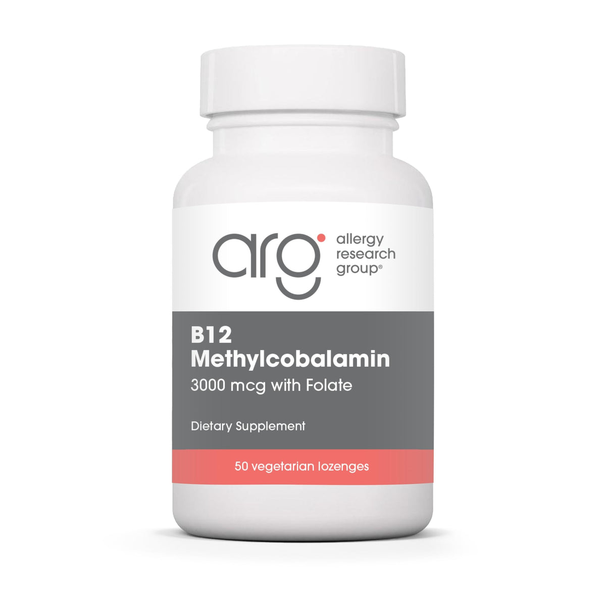 Complément B12 Méthylcobalamine 3000 mcg d'Allergy Research Group, vue avant