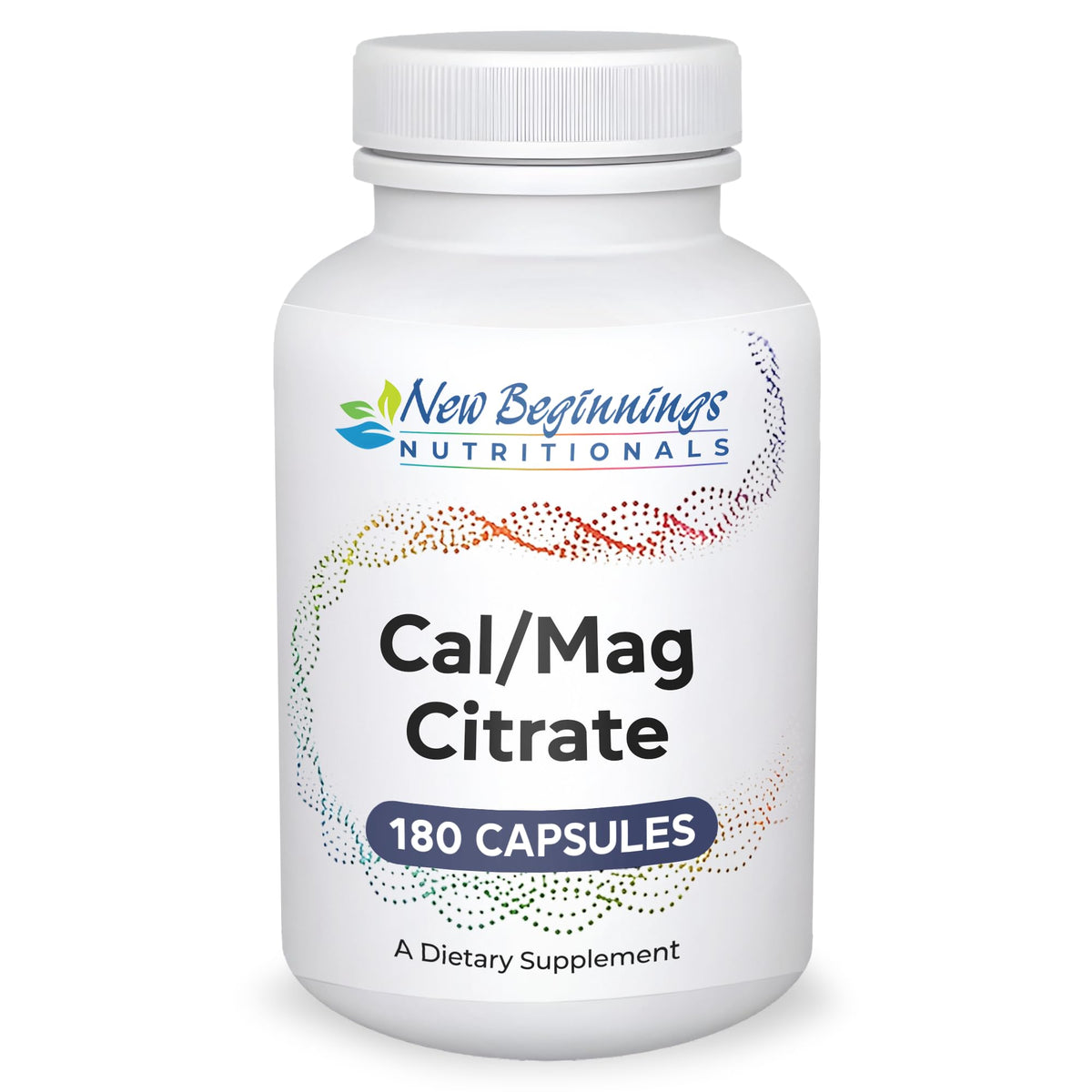 Complément Calcium et Magnésium New Beginnings Nutritionals 180 gélules vue avant