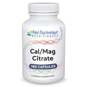 Complément Calcium et Magnésium New Beginnings Nutritionals 180 gélules vue avant