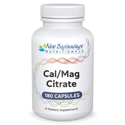 Complément Calcium et Magnésium New Beginnings Nutritionals 180 gélules vue avant