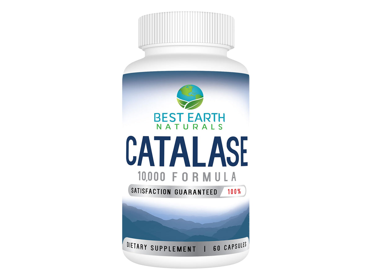 Complément Catalase 10 000 Best Earth Naturals devant un fond blanc