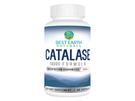 Complément Catalase 10 000 Best Earth Naturals devant un fond blanc