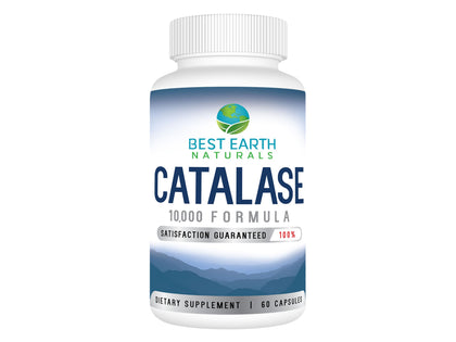Complément Catalase 10 000 Best Earth Naturals devant un fond blanc