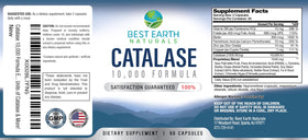 Complément Catalase 10 000 Best Earth Naturals sur une table en bois