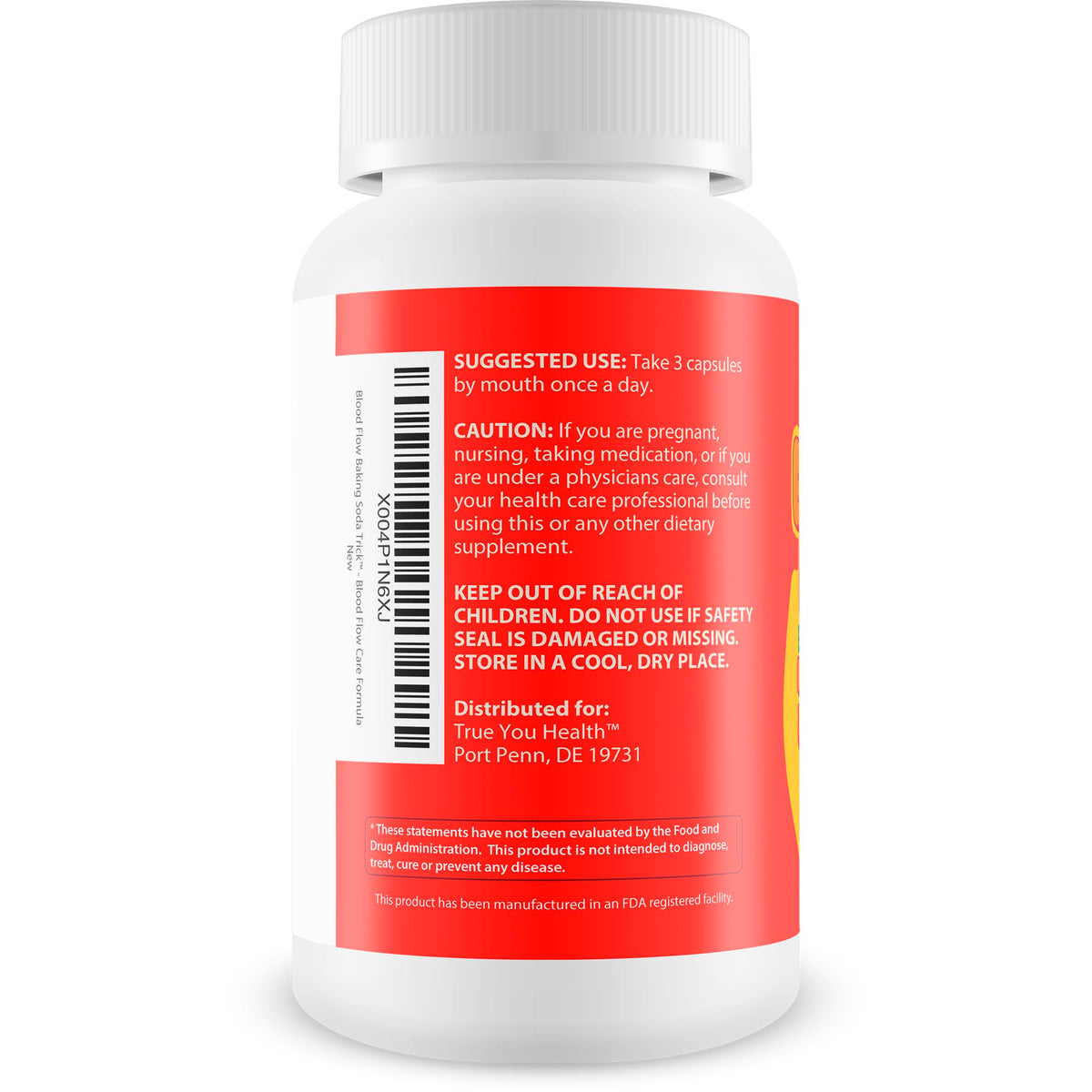 Complément Circulation Sanguine Baking Soda Trick ouvert avec capsules