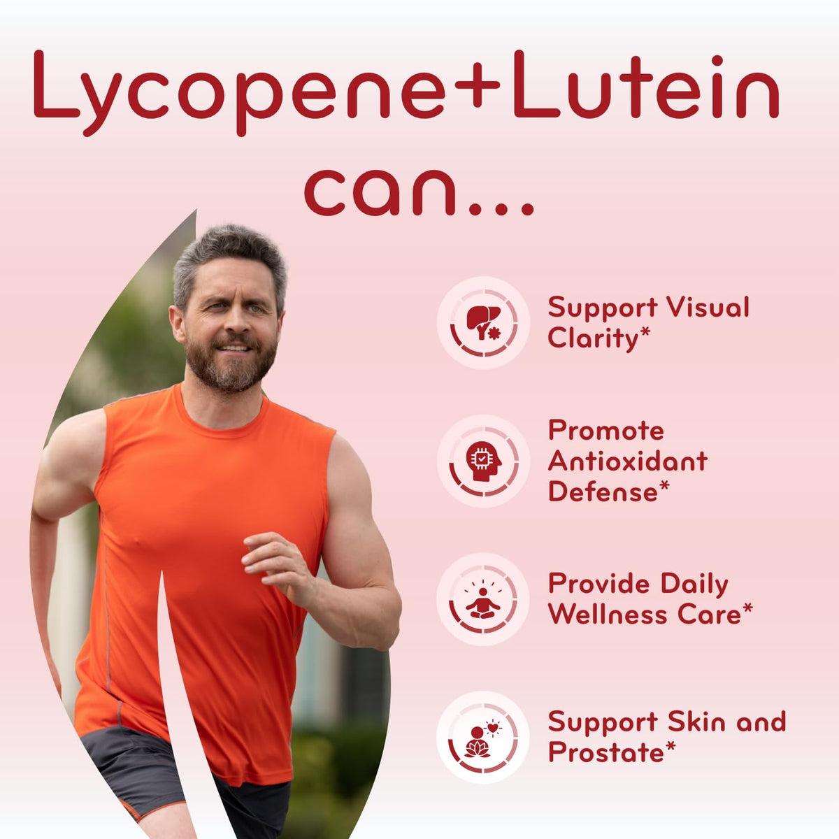Complément Clear Formulas avec luthéine et lycopène sur fond blanc