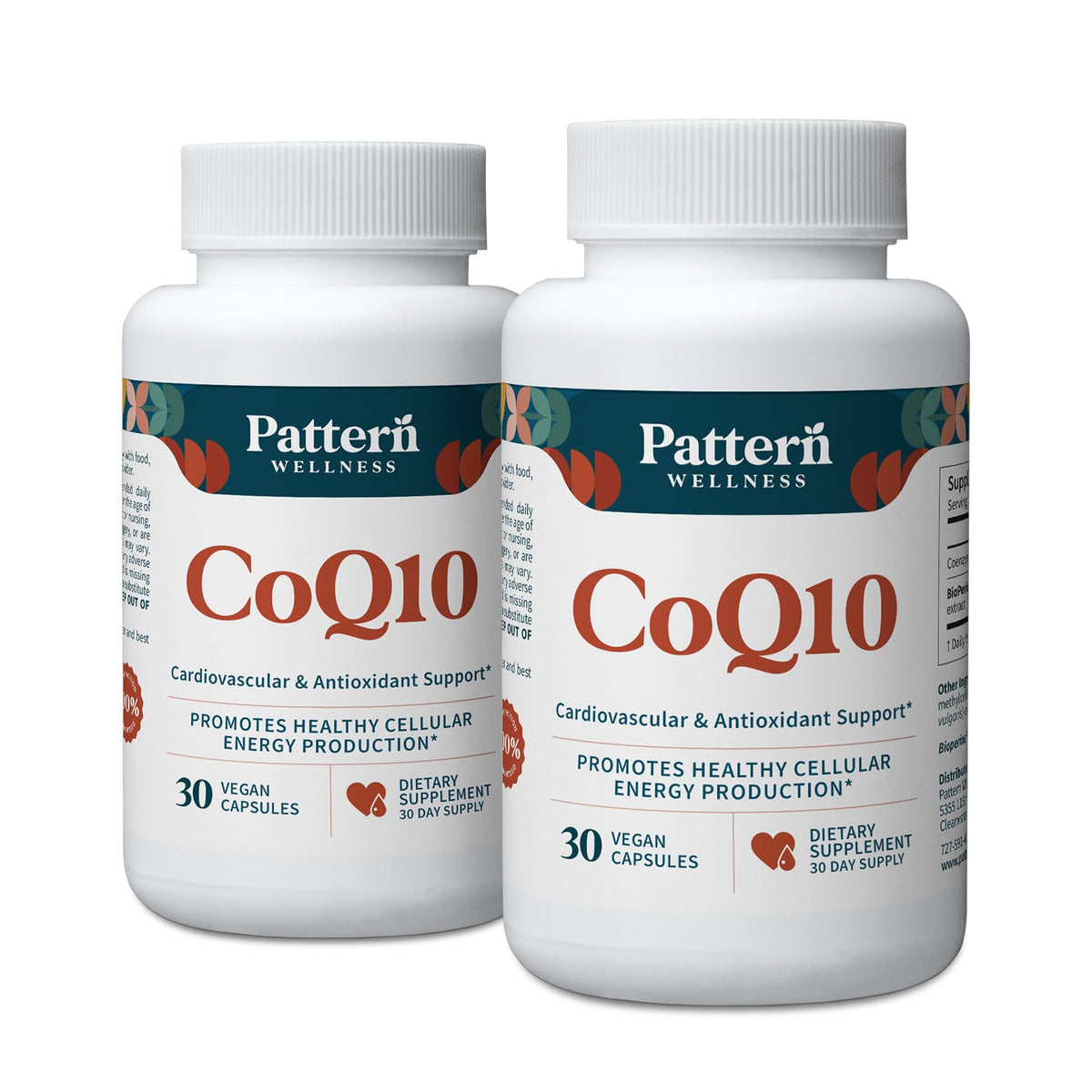 Complément CoQ10 Pattern Wellness 60 capsules végétales, vue avant