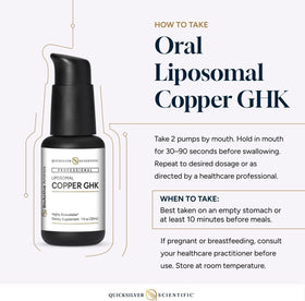 Complément Cuivre GHK Liposomal Quicksilver Scientific avec dosage