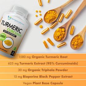 Complément Curcuma avec ingrédients bio sur la table