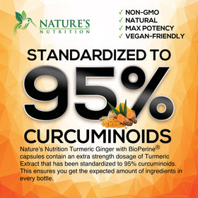 Complément Curcuma Nature's Nutrition en vue de haut